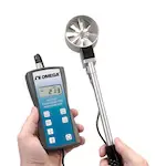 Precision Handheld Rotating Metal Vane Thermo-Anemometer Kit